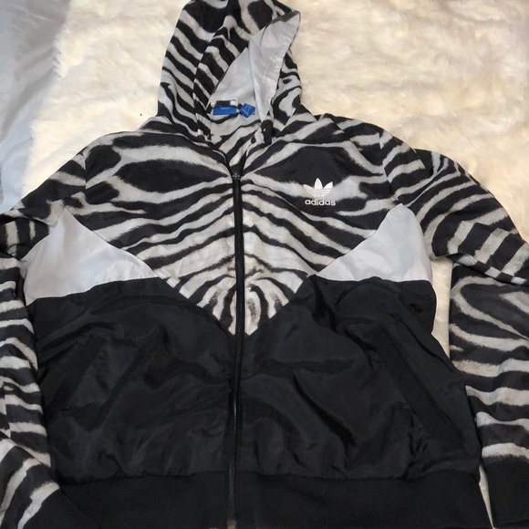 Adidas zebra print jacket Clearance
